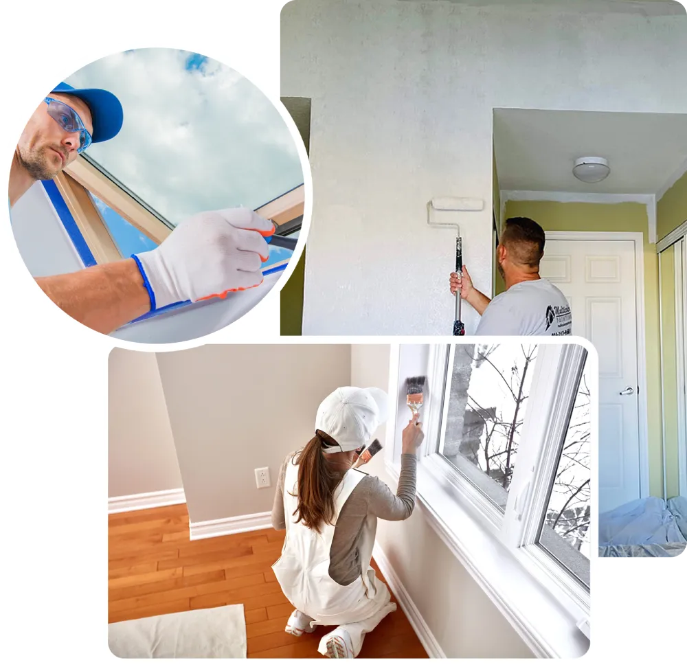 Door and window frame painting